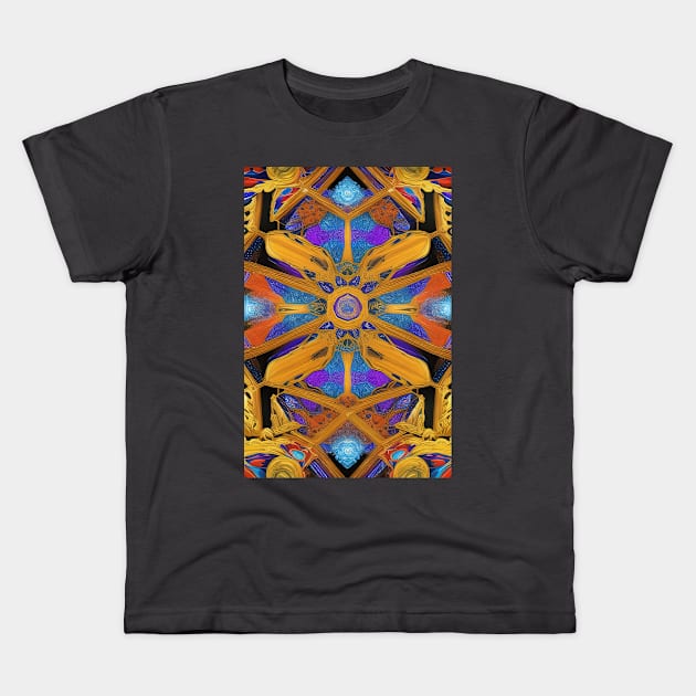 stunning abstract and symmetric design Kids T-Shirt by Vermillionwolf